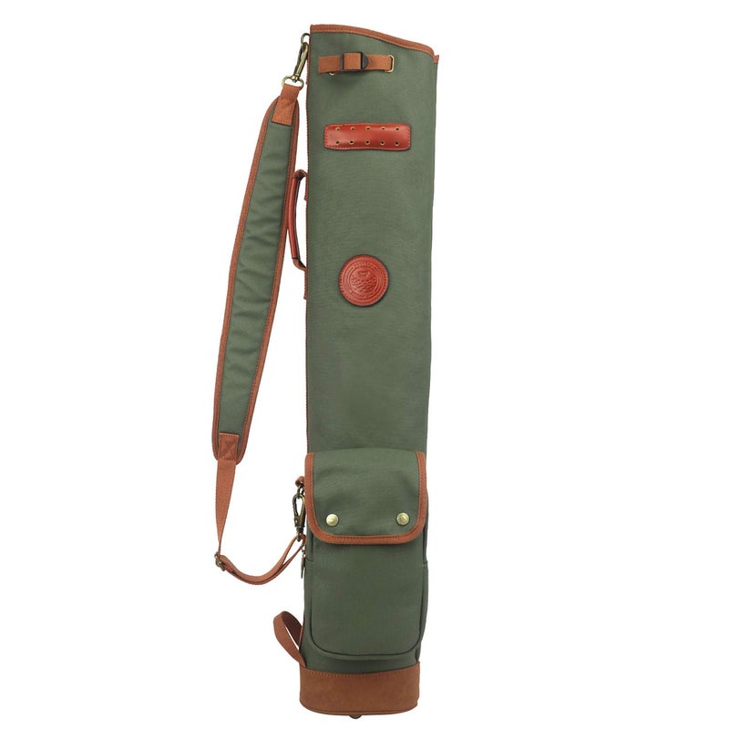 TOURBON Lightweight Golf Bag Practical Golf Travel Club Carrier Case with Golf Accessory Pouch - Green - Image 2